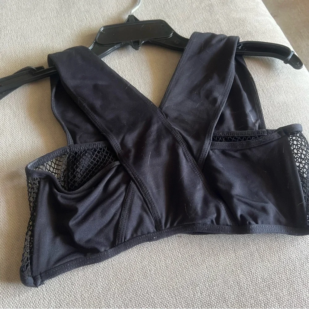 Minimale Animale Mesh Bikini (L) | Black, Retro High Leg - Picture 3 of 7